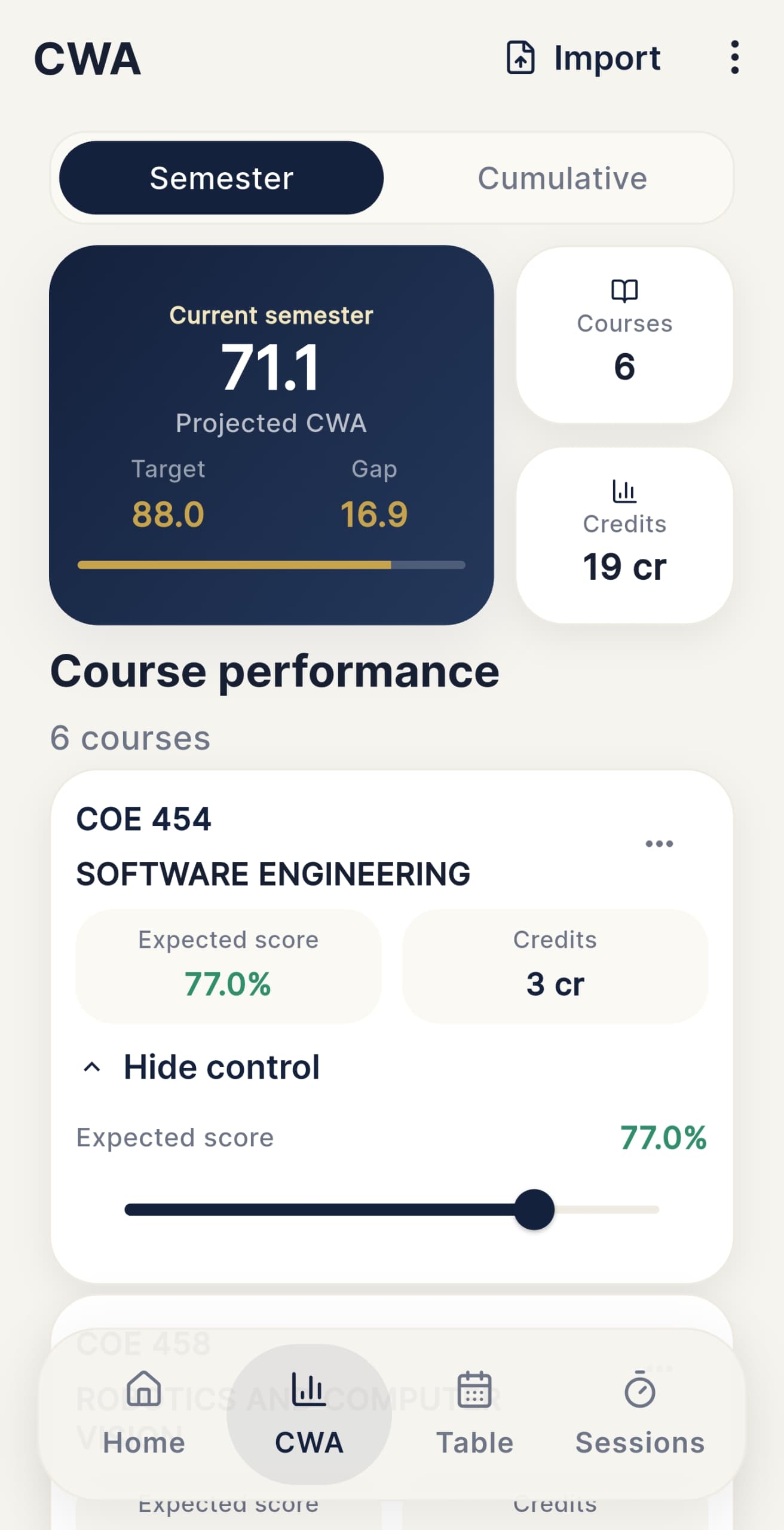 UniMate App Interface Mockup